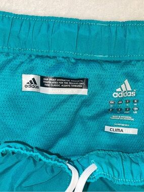 adidas Kids Teal Blue Climalite Athletic Shorts